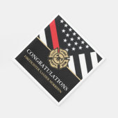 Firefighter Fireman Fire Academy Graduation Serviette (Ecke)