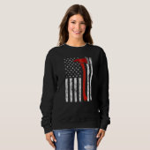 Firefighter Fireman Firefighting Patriotic America Sweatshirt (Vorne ganz)