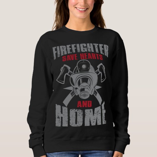 firefighter & firetruck for firefighters sweatshirt (Vorderseite)