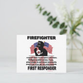 FireFighter_First_Responder Postkarte (Stehend Vorderseite)