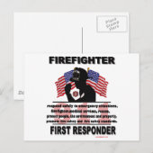 FireFighter_First_Responder Postkarte (Vorne/Hinten)
