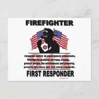 FireFighter_First_Responder Postkarte