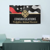 Firefighter Flag Fireman Fire Academy Graduation Banner (Messeveranstaltung)