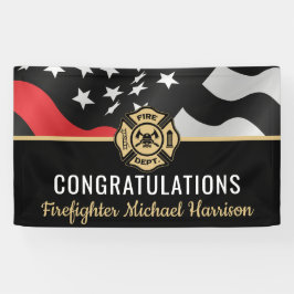 Firefighter Flag Fireman Fire Academy Graduation Banner