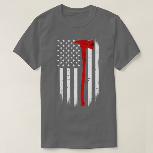 Firefighter-Flagge dünne rote Linie Ax Classic TSh T-Shirt (Design vorne)