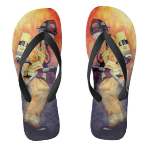 Firefighter Flip Flops Fireman Beach Wear Badesandalen