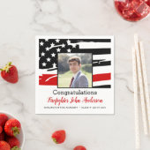 Firefighter-Foto Thin Red Line Abschluss Serviette (Beispiel)