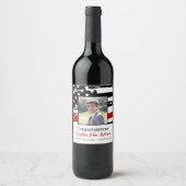 Firefighter-Foto Thin Red Line Abschluss Weinetikett (Vorderseite)