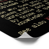 Firefighter Funny Dictionary Term.Png Poster (Ecke)