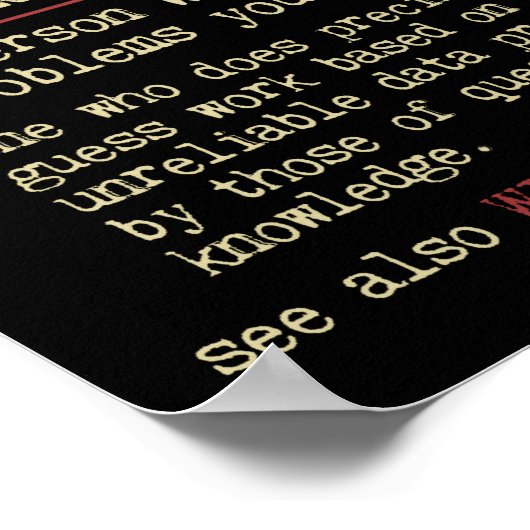 Firefighter Funny Dictionary Term.Png Poster (Ecke)