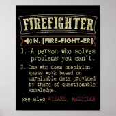 Firefighter Funny Dictionary Term.Png Poster (Vorne)