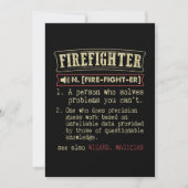 Firefighter Funny Dictionary Term.Png Save The Date (Vorderseite)