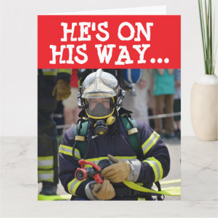 FIREFIGHTER FUNNY ÜBER DIE HILFSGROSSE GEBURTSKART KARTE