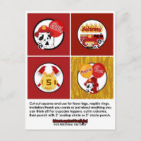 FIREFIGHTER Geburtstag Cupcake Topper Tags FF01C