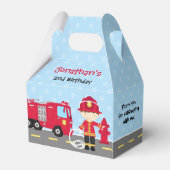 Firefighter-Gefälligkeitsbox (Boys Birthday Firema Geschenkschachtel (Rückseite)