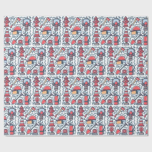 Firefighter Geschenkpapier (Flach)