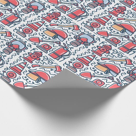 Firefighter Geschenkpapier (Ecke)