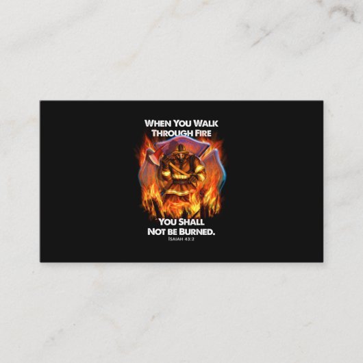 Firefighter Gift | When You Walk Through Fire Terminkarte (Vorderseite)