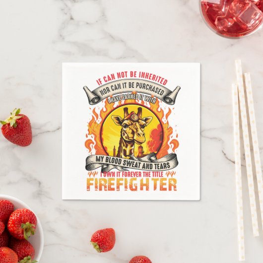 Firefighter Giraffe Serviette (Beispiel)