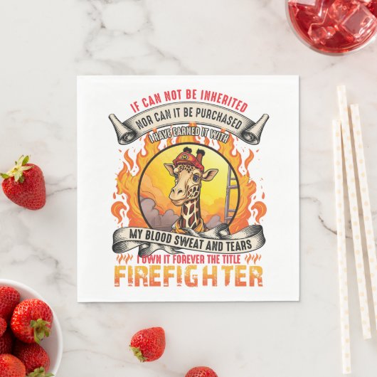 Firefighter Giraffe Serviette (Beispiel)