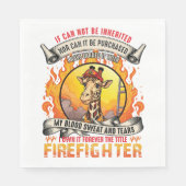 Firefighter Giraffe Serviette (Vorderseite)