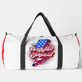 Firefighter Girlfriend American Bolt Pride Duffle Bag (Vorderseite)