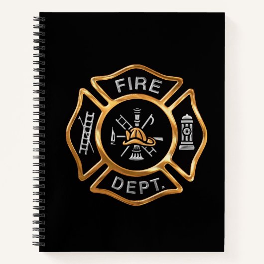 Firefighter Gold-Abzeichen Notizbuch (Vorderseite)