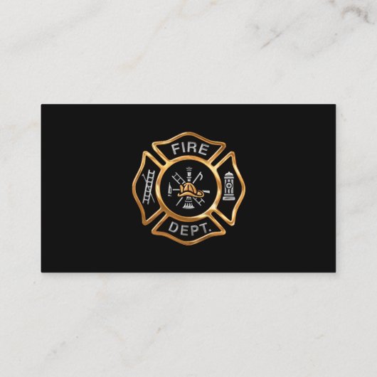 Firefighter Gold Visitenkarte (Rückseite)