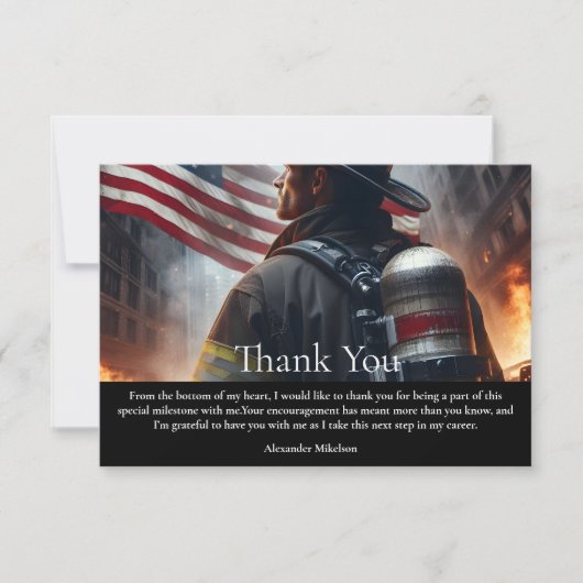 Firefighter Graduation Ceremony Dankeskarte (Vorderseite)