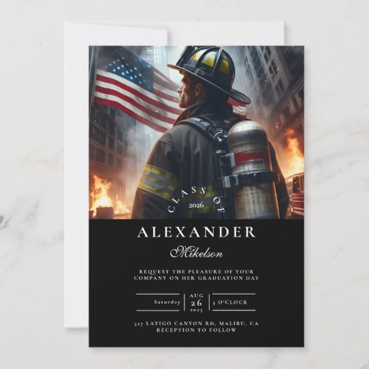Firefighter Graduation Ceremony Einladung (Vorderseite)