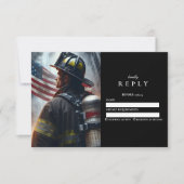 Firefighter Graduation Ceremony RSVP Karte (Vorderseite)