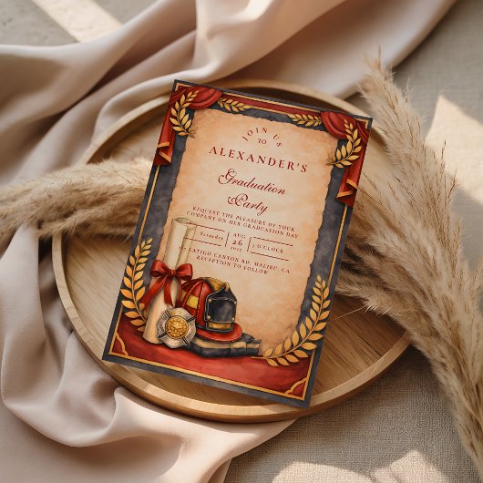 Firefighter Graduation Party Einladung