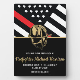 Firefighter Graduation Party Feuerwehrmann Willkom Fotoplatte