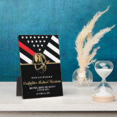 Firefighter Graduation Party Feuerwehrmann Willkom Fotoplatte (Seite)