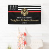  Firefighter Graduation Party Fire Department Banner (Insitu)