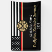  Firefighter Graduation Party Fire Department Banner (Vertikal)