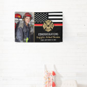 Firefighter Graduation Party Fireman Foto Banner (InSitu)