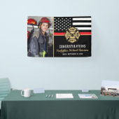 Firefighter Graduation Party Fireman Foto Banner (Messe)