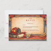 Firefighter Graduation Party RSVP Karte (Vorderseite)