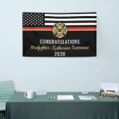 Firefighter Graduation Party Thin Red Line Flag Banner (Messeveranstaltung)