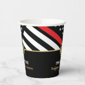 Firefighter Graduation Party Thin Red Line Flag Pappbecher (Links)