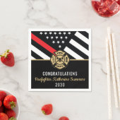 Firefighter Graduation Party Thin Red Line Flag Serviette (Beispiel)