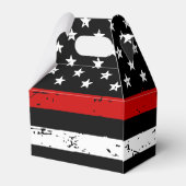 Firefighter Graduation Party Thin Red Line Geschenkschachtel (Rückseite)
