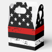 Firefighter Graduation Party Thin Red Line Geschenkschachtel (Geöffnet)