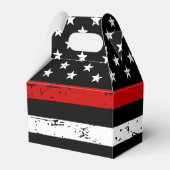 Firefighter Graduation Party Thin Red Line Geschenkschachtel (Vorderseite)
