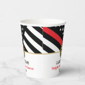 Firefighter Graduation Party Thin Red Line Pappbecher (Rechts)