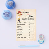 Firefighter Guess Richtiger Preis Baby Duschspiel Flyer (Einzeln)