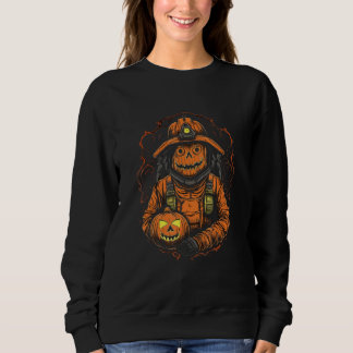 Firefighter Halloween Fireman Halloween Party Fire Sweatshirt