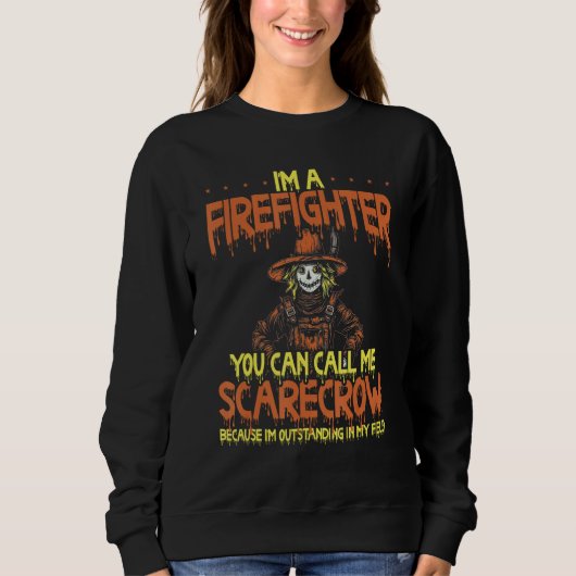 Firefighter Halloween Fireman Halloween Party Fire Sweatshirt (Vorderseite)