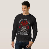 Firefighter Halloween Fireman Halloween Party Fire Sweatshirt (Vorne ganz)